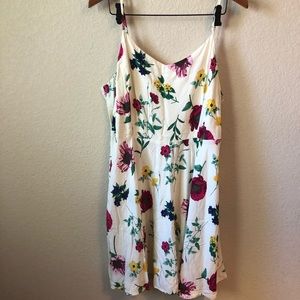 Old Navy Cream Floral Strapless Dress